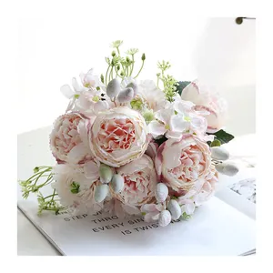 สำหรับตกแต่งบ้านจีนดอกโบตั๋นดอกไม้ดอกโบตั๋นดอกไม้ประดิษฐ์ที่มีคุณภาพดี
