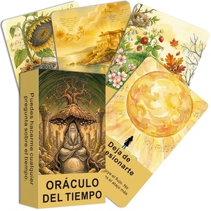 Cartes <span class=keywords><strong>Oracle</strong></span> <span class=keywords><strong>du</strong></span> Temps Espagnol en Gros, Jeu de 54 Cartes avec Boîte, Cartes de Guidage Spirituel 350GSM, Personnalisation OEM - Product Image 1
