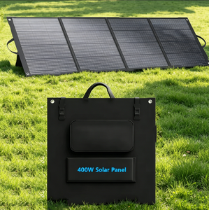 Panel Solar Plegable Negro de Alta Eficiencia de 400W, Cargador Solar Portátil para Viajes en RV, Aventuras al Aire Libre y Energía de Respaldo de Emergencia - Product Image 1