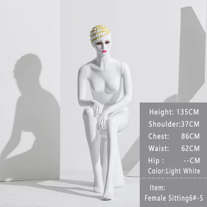 Mode <span class=keywords><strong>pas</strong></span> <span class=keywords><strong>cher</strong></span> fenêtre vitrine modèle blanc brillant maquillage tête debout corps complet corps en fibre de verre femme Mannequin à vendre - Product Image 3
