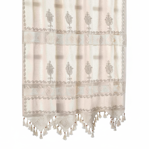 Authentic Traditional Motif Lace Tassel Valance Elegant Unisex <b>Curtains</b> for Home Decor Multi-color 300x200 250x200 200x200 - Product Image 2
