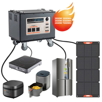 Démarreur de batterie portable électrique 3500W grande capacité au lithium-ion, alimentation mobile extérieure MPPT à onde sinusoïdale pure pour le camping et la route