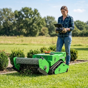 Tondeuse à fléaux télécommandée GPS avec portée de 100 m, largeur de travail de 80 cm, certifiée CE, pour usage domestique et industriel - Product Image 1