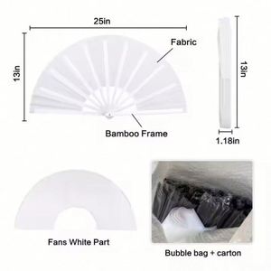 Éventail en bambou Guansen en gros, grand éventail chinois pour la danse Kung Fu avec décoration peinte, modèle de peinture chinoise, souvenir - Product Image 5