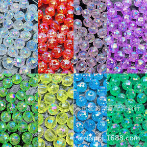 8mm Ab Color Transparent Round Acrylic <b>Beads</b> For Handmade Jewelry Making Wholesale Supply - Product Image 1