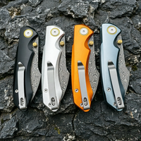 Couteau pliant d'extérieur OEM neuf avec lame en acier Damas VG10 et manche en aluminium, couteaux multi-usages pour le camping et l'aventure