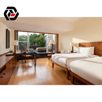 Ensemble de meubles de chambre à coucher de luxe pour hôtel 5 étoiles, avec panneaux miroirs LED, écologiques, finition brillante, taille King, modernes