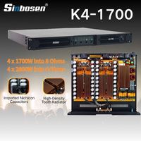 K4-1700 Amplificador de Potencia de Audio Clase D de 4 Canales 1U 4x1700W para Sistemas de Sonido de Conciertos y Escenarios