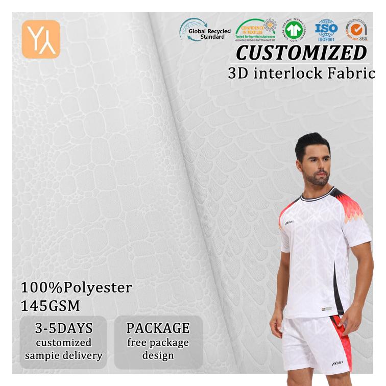 Premium 3D Interlock Sublimation Fabric 145GSM For T-Shirt Blank Material Digital Ready