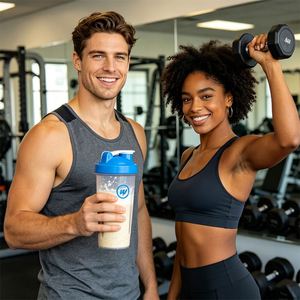 Vaso Mezclador Portátil de Plástico Rojo para Proteína en Polvo, Ideal para Gimnasio y Promociones - Product Image 6