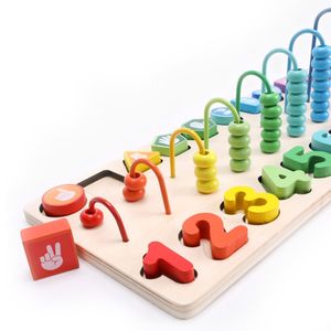 Montessori Di Legno Aritmetica di Scuola Materna per Bambini Giocattoli Di Puzzle digitale piastra di forma di corrispondenza ealy educazione giocattolo per bambini - Product Image 5