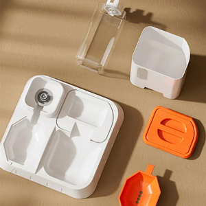 Comedero y Bebedero Automático <span class=keywords><strong>para</strong></span> Mascotas de Interior, Nuevo Diseño, Dispensador de Agua y Comida por Gravedad <span class=keywords><strong>para</strong></span> <span class=keywords><strong>Perros</strong></span> y Gatos, 2 en 1, Plástico PP, Acero, Tazones de Silicona, Pequeño - Product Image 6