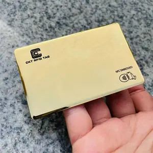 Luxury 24K gold plated stainless steel metal NFC RFID card for VIP/Business cards gold gift card