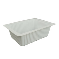 Boîte alimentaire rectangulaire jetable de 500 ml pour la conservation de la fraîcheur des viandes réfrigérées, avec logo personnalisé, pour plats mijotés, fruits et plats à emporter