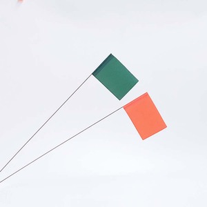 Bandera de trail naranja, 4x5x30, estaca de alambre - Product Image 3