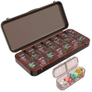 Custom Logo Magnetic <b>Switch</b> Waterproof Travel Pill <b>Case</b> 7-Day Capacity Portable Medication Organizer for Promotional Gifts - Product Image 3