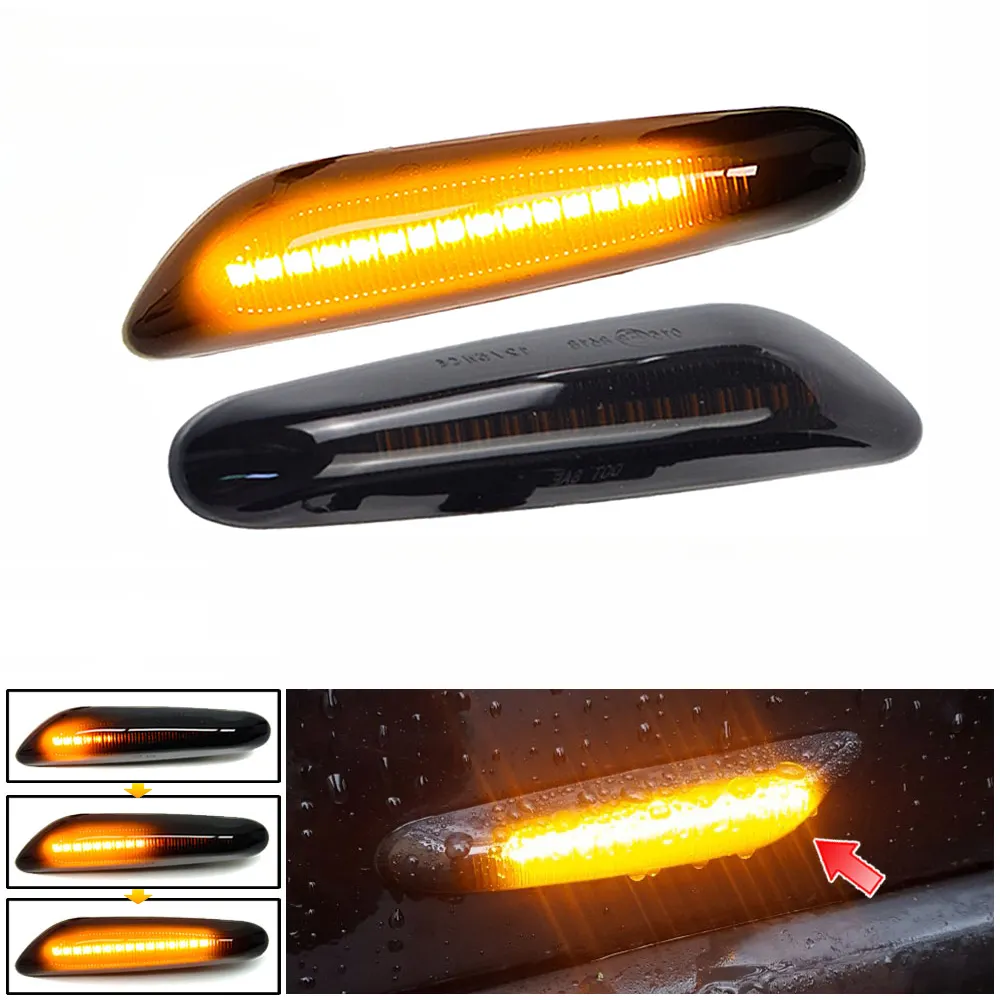 Blinkende Auto Blinker Lampe Seiten markierung leuchte Seitliche LED Für BMW E46 E60 E61 E90 E91 E92 E87 E82 E88 X3 Anzeige zubehör