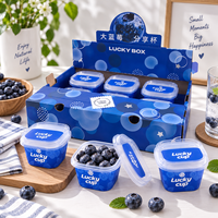 Contenant à fruits personnalisé avec logo, 60g 100g, en PP transparent, recyclable, de qualité alimentaire, imprimable, avec ventilation, pour myrtilles