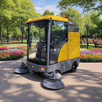 Balayeuse de voirie électrique compacte 48V, robot de nettoyage industriel haute pression pour grands sols, entièrement fermé, nouveau design