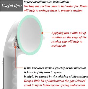 16 inç modern banyo kaymaz sap gri tut barlar yüksek kalite emme 2 bardak duş dengesi korkuluk destek yardımcı banyo - Product Image 2