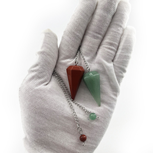 자연 육각형 뾰족한 영기 치유 위카 크리스탈 클리어 석영 진자 다우징 운세 차크라 스타일 - Product Image 4