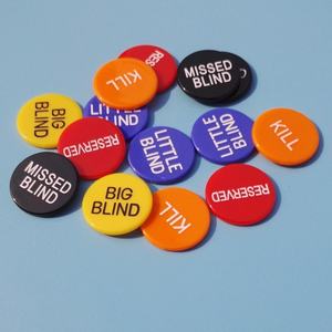 Juego de Fichas de Póker Texas Hold'em de Cinco Colores Directo de Fábrica, Ficha de Dealer, Big Blind y Big Dealer con Bandeja para Pequeños Dealers - Product Image 1