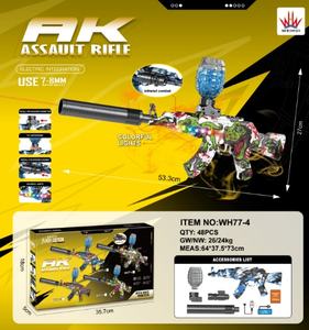 AK Gel Blaster WH77-4, Rifle de Asalto Eléctrico con Luces, Juguete para Exteriores para Niños de 8 a 13 Años, Juego Deportivo de Plástico - Product Image 3