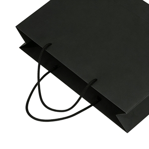 Sacchetti di Carta Nera Personalizzati con Logo Stampato, Borse di Carta per Shopping 250gsm, Confezioni di Lusso per Abbigliamento e Regali - Product Image 3