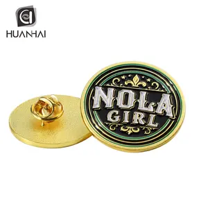 custom gold metal special font logo soft enamel lapel pins for suit men