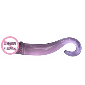 YFSJ Transparante Eco-vriendelijke Borosilicaat Glazen <span class=keywords><strong>Dildo</strong></span> & Anale Butt Plug met Kraaltjes Roze Model FZ13B Maat 190x36mm voor Vrouwen - Product Image 3