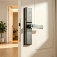 Achetez maintenant la serrure de porte intelligente Tuya WIFI, serrure de porte électronique intelligente, application de contrôle à distance, mot de passe, carte-clé pour porte d'entrée