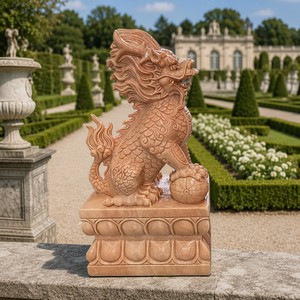 Estatua de Mármol Natural Tallada a Mano, Duradera, con Diseño Europeo, para Protección de Propiedades Exteriores - Product Image 2