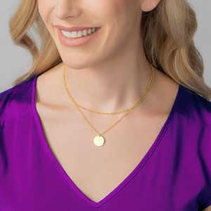 Arvo Layered <b>Disc</b> Necklace - <b>Gold</b> by Arvo - Product Image 1