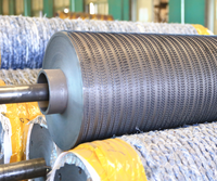 Pièces de machines textiles pour cardage du coton : Cylindre et doffer pour cardoirs métalliques Geron