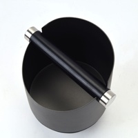 Conteneur à Expresso Minimaliste en Acier Inoxydable, Bac à Grains de Café, Collection Italienne pour Bar à Café, Seau Domestique, Vente Transfrontalière