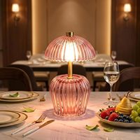 Tischlampe, Kabellose LED-Nachttischlampe, Niedliche Glas-Schreibtischlampe für Schlafzimmer und Wohnzimmer, Moderne Wohndekoration, Geschenkidee für Frauen