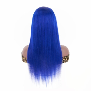 <span class=keywords><strong>Parrucca</strong></span> <span class=keywords><strong>Lunga</strong></span> <span class=keywords><strong>Blu</strong></span> 18 Pollici in Capelli Umani 100% Personalizzata con Frontale in Pizzo HD per Donne di Colore dalla Fabbrica Longguan - Product Image 2