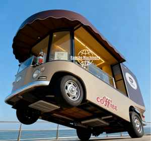 Carro de Café Móvil de Acero Inoxidable con Certificación CE 25-980 para Venta de Comida Rápida, Remolque de Exterior con Ventilación - Product Image 2
