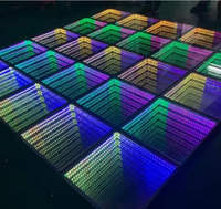 Magnetic IP65 Waterproof 3D LED Dance Floor Tempered Glass Led Floor Tiles for Wedding Party DJ