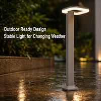 Lampe de jardin LED moderne 18W en aluminium, étanche, pour allée, poteau, éclairage extérieur résidentiel, cour, allée de voiture, parc