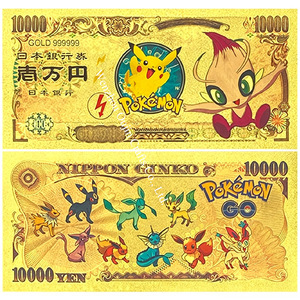 2026 Penjualan Terlaris US Pocket Monster 8 Desain Uang Kertas Berlapis Emas 24K untuk Koleksi - Product Image 2
