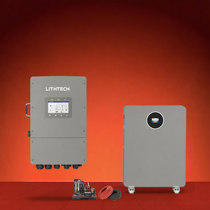 แบตเตอรี่ LITHTECH 51.2V 300Ah Lifepo4 16kWh แบบติดผนัง พร้อมอินเวอร์เตอร์ 3 เฟส 12kW สำหรับระบบกักเก็บพลังงานแสงอาทิตย์ภายในบ้าน - Product Image 2