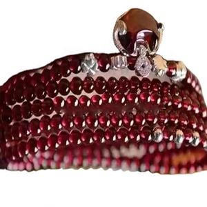 Rosso <span class=keywords><strong>Granato</strong></span> Dell'argento Sterlina 925 Donne Regalo Braccialetto Della <span class=keywords><strong>Pietra</strong></span> <span class=keywords><strong>Preziosa</strong></span> - Product Image 2