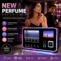 Dispensador de Perfume con Lector de Tarjetas Nayax, Montaje en Pared, QR, Monedas, LED RGB, Autoservicio, para Venta Minorista