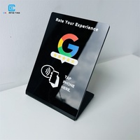 Support de table NFC programmable en acrylique pour avis Google, support NFC Google, support de menu NFC