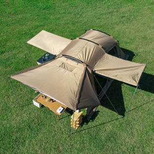 Lều cắm trại ngoài trời dạng đường hầm cao cấp, chống thấm nước, gấp gọn được, dành cho gia đình, du lịch, cỡ lớn, 8-10 người, 2 phòng, kiểu <span class=keywords><strong>Beetle</strong></span> Garden - Product Image 6