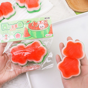 Nouveau Jouet Squishy Fruits d'Été en TPR Écologique, Mignons Squishies Pastèque et Étoile pour Enfants de 5 à 7 Ans, Anti-Stress - Product Image 3