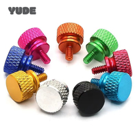 Vis à molette colorées en aluminium pour montage générique, vis pour panneau latéral de boîtier PC, vis à main moletées anodisées 10 couleurs
