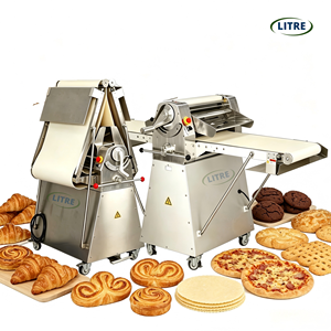 Sfogliatrice Automatica Reversibile di Grado Commerciale per <span class=keywords><strong>Pizzeria</strong></span>, Attrezzatura per Pasta e Noodle in Acciaio Inossidabile Resistente - Product Image 1