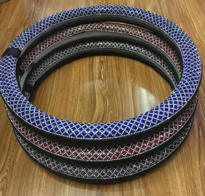 Vente chaude Bling universel voiture brillant strass couverture <span class=keywords><strong>de</strong></span> <span class=keywords><strong>volant</strong></span> glace perle mode <span class=keywords><strong>haut</strong></span> <span class=keywords><strong>de</strong></span> <span class=keywords><strong>gamme</strong></span> paillettes guidon couverture - Product Image 2